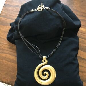 Gold and Leather necklace